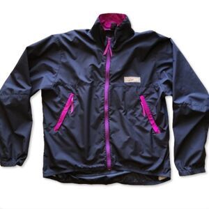 Lowe Alpine Navy + Purple Contrast Lightweight Windbreaker Jacket, Women’s XL